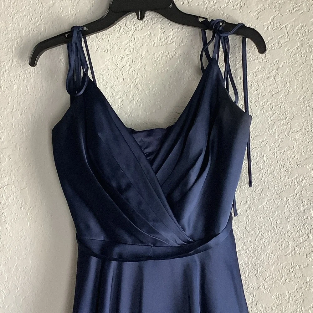 Chic Midnight Blue Mini Dress - Picture 3 of 7